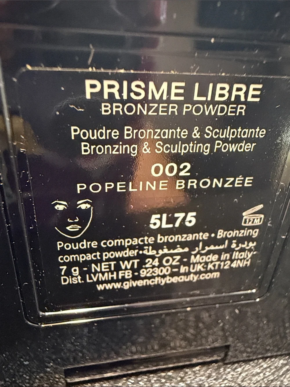 Givenchy Compact Bronzer & Contour Palette in Tone Pans 002 popeline bronzee